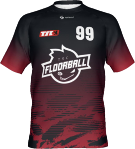 Unser Trikot: rot-schwarz