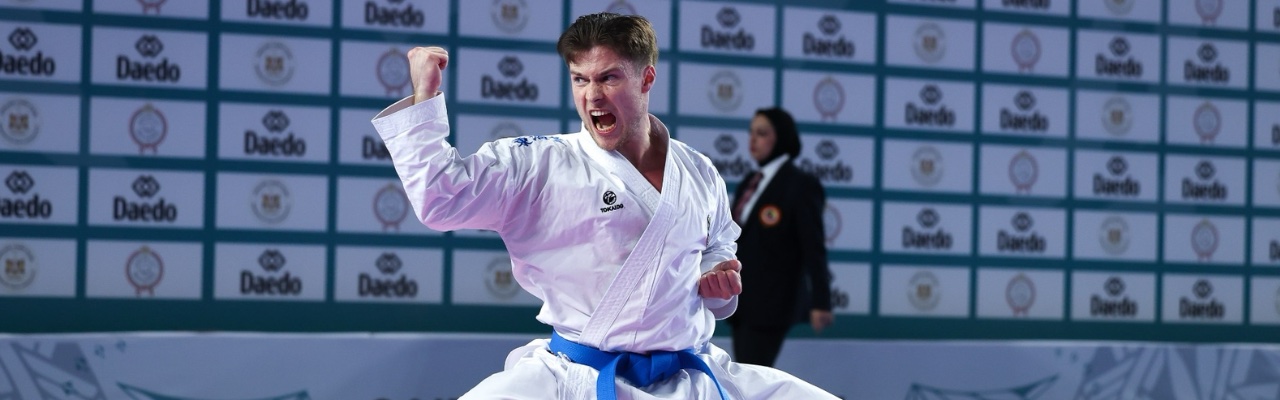 Morris bei der Karate Weltmeisterschaft in Cairo